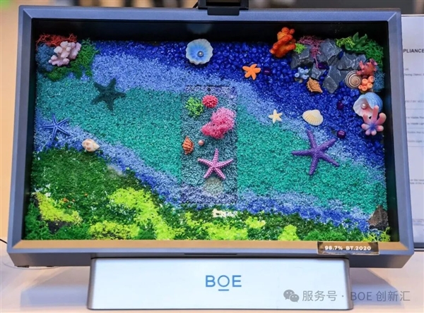 現金網：京東方TSF超廣色域OLED新突破：98.7%BT.2020、2500nit亮度！功耗降37%